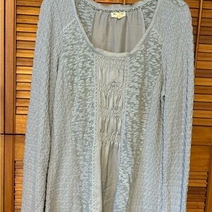 Meadow Rue Anthropologie Multi
Media Knit Tunic Top Sz L